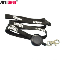 Wholesale Customized printed logo retractable yoyo cord woven lanyards